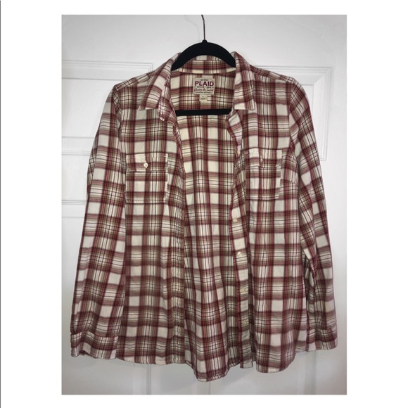 Maroon, Brown & White Flannel - Picture 1 of 3